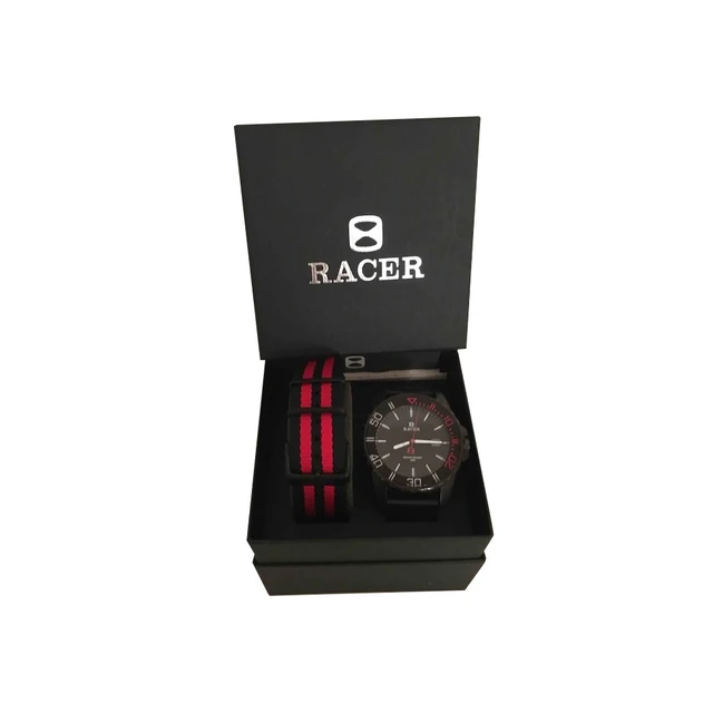 Nuclear Facilitar Finito Reloj Racer 38mm Doble Correa Rojo y Negro- unisex- en caja de acero-  cristal mineral _ - AliExpress Mobile
