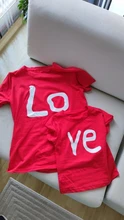Ropa a juego de la familia del amor, camiseta roja de algodón con estampado para madre e hija, ropa para mamá y yo, ropa para bebé, niña y niño