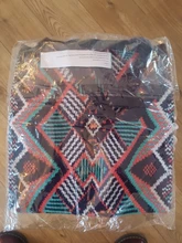 Bolso de mano de punto para mujer, bolsa de mano femenina de tejido de lana de ganchillo, con asa superior, estilo bohemio Chic azteca, 2020