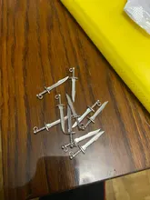 Abalorios de lychee a la moda, cuchillo, espada, cuentas de plata tibetanas, colgante, pulsera, collar, fabricación de joyería, bricolaje, 10 Uds., gran oferta