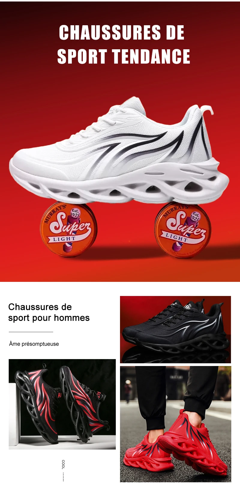 Baskets Hommes En Similicuir – Sneakers Plates Légères – Semelle Antidérapante – Confortables Pour Marche, Sport Et Quotidien - 2