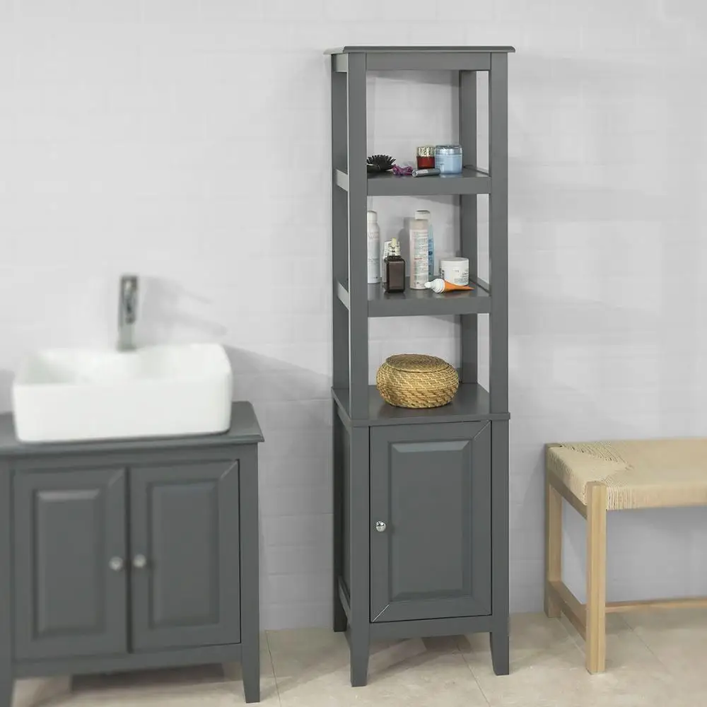 Bathroom Tall Boy Shelf Unit Rispa