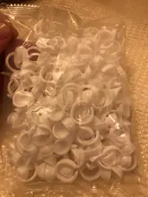 Venta al por mayor 50/100 Uds desechables pegamento para extensión de pestañas anillos pegamento para extensión de pestañas titular pegamento contenedor del pigmento del tatuaje