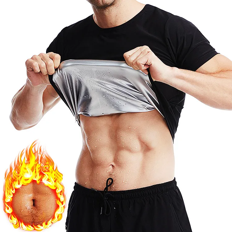 Men Sauna Suit Heat Trapping Shapewear Sweat Body Shaper Vest Slimmer Saunasuits Compression Thermal Top Fitness Workout Shirt men slimming body shaper zipper black chest compression shirt gynecomastia moobs undershirt workout waist trainer sweat vest