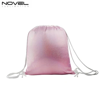 

New Arrival Sublimation Blank Glittery Drawstring Backpack