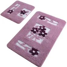 Коврики для ванной нескользящие Противоскользящие коврики Нескользящие противоскользящие Linda Moran 2'Li набор 60X100 см-50X60 см