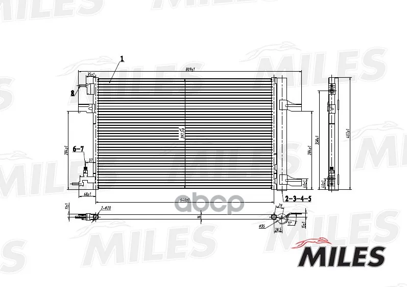 Конденсер Gm Orlando/Cruze/Zafira/Astra 1.4-1.8/2.0d A/T 09- Miles Accb017 Miles арт. ACCB017