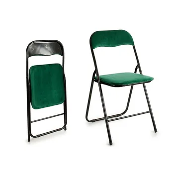 

Folding Chair Gift Decor Green Velvet Metal (46 x 77,5 x 43,5 cm)