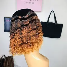 Peluca de pelo humano con corte Bob brasileño de ondas profundas cabello Natural SVT Remy, peluca con malla frontal con pelo de bebé