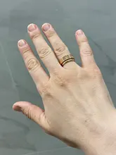 Anillo de compromiso de acero inoxidable y oro rosa para mujer, sortija de compromiso con cristales giratorios brillantes de lujo