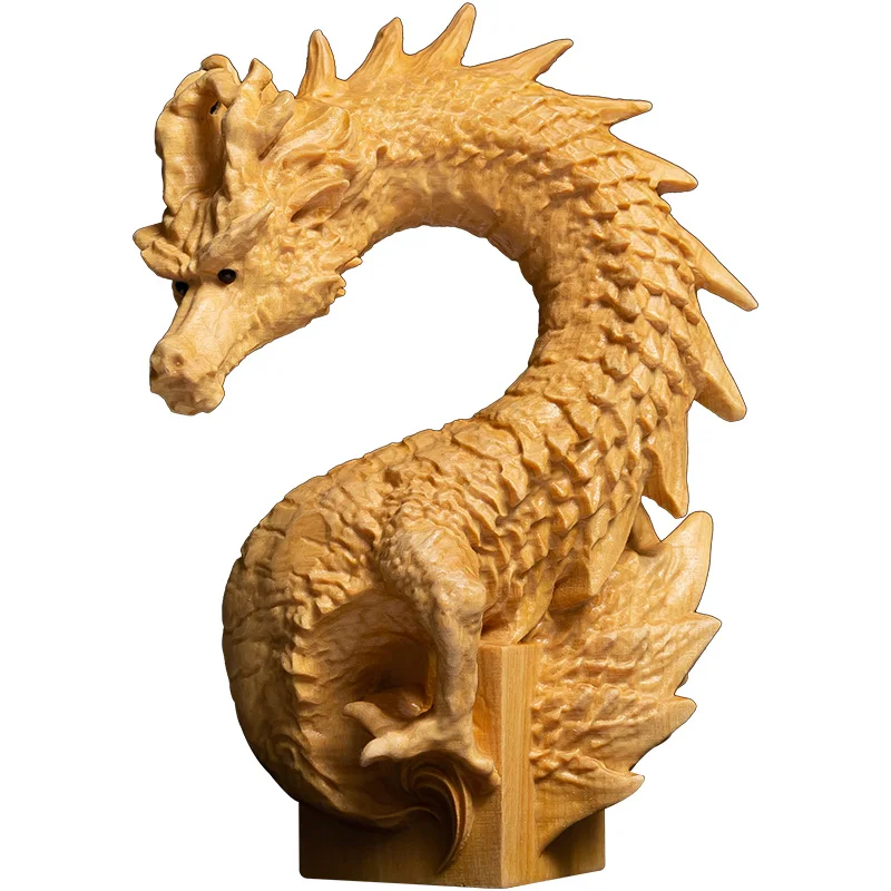 Chinese Dragon Seal Statue Boxwood Animal Sculpture Office Name Seal Private Chapter LOGO Home Decoration Chinese Dragon Seal Statue Boxwood Animal Sculpture Office Name Seal Private Chapter LOGO Home Decoration