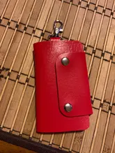 Llavero PU de las mujeres de los hombres de llaveros cartera cubierta de Hasp de moda billeteras para llaves organizador de bolsa de almacenamiento de regalo creativo