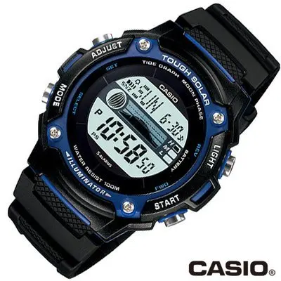 Casio digital solar men's watch W S210H 1A lunar phase Tides Casio W S210H  1A moon phase digital solar men's watch Tides| | - AliExpress