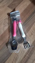 Juego de tenedor cuchara de seguridad de acero inoxidable para bebé, 2 uds., cubiertos de alimentación para niños pequeños, ratón de dibujos animados, vajilla MBG0359