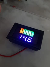 Indicador de nivel de carga de batería de coche, medidor de capacidad de batería de litio de 12V, 24V, 36V, 48V, 60V, 72V, pantalla LED, voltímetro