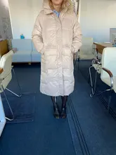 Down-Jacket Coat Yellow Winter Women Outerwear Snow FTLZZ Warm Blue Long 90%White-Duck-Down