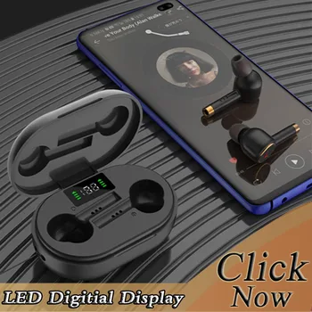 

Sport Music TWS Wireless Earphone With Microphone Waterproof Earbud HiFI Stereo Noise Cancelling Fingerprint Touch Airpodering