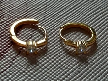 Pendientes de aro de circonia cúbica de cristal para mujer, de Plata de Ley 925, joyería de moda de oro y plata al por mayor