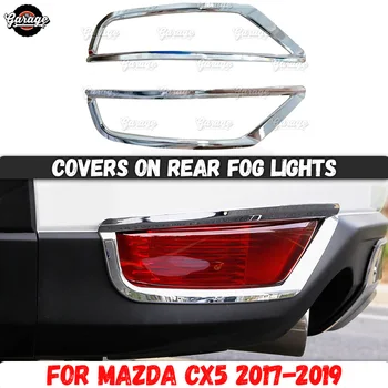 

Covers on rear fog lights case for Mazda CX-5 2017-2019 ABS plastic molding 1 set / 2 pcs decoration car styling
