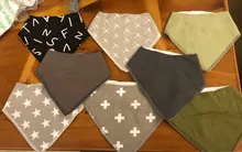 Civarua-Baberos de algodón orgánico para bebés, Bandana para recién nacidos, Baberos Súper suaves, 100%, 8 Uds.