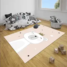 Розовый принцесса медведи звезды девушка нордек девушки 3d печать нескользящие микрофибры Детские украшения для детской комнаты коврик