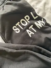 Pantalones de chándal para hombre y mujer, pantalón de chándal con estampado de hiphop, cintura alta, ropa de calle Hippie