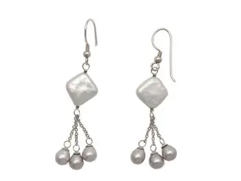 

Earrings in sterling silver first with Pearl combinations.
