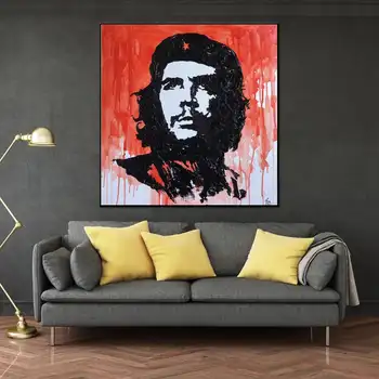 

Large Che Guevara Painting On Canvas Che Guevara Oil Painting Che Guevara Abstract Modern Artwork Canvas Oil Artwork Oversize