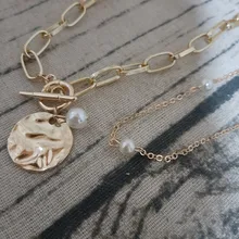 VKME-collar de perlas de mariposa de varias capas para mujer, gargantilla de perlas doradas, estrella del sol, regalo de joyería 2021