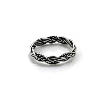 

Silver Ring 925 Sterling m oxidized reliada interlaced [AC0900]
