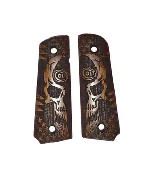 

Colt Edition 1911 Custom Laser Cut Wood Inlay Grips Mod.09