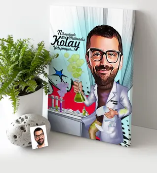 

Personalized Mr Chemical Engineer Cartoon Canvas Table (30x50 cm.) 1