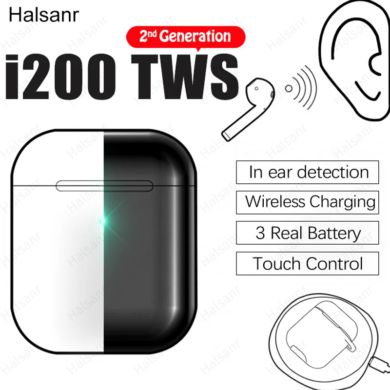 

i200 TWS In Ear Detection Smart Sensor Wireless charging Earbuds Bluetooth Earphone Headphone Wireless Headset PK i10 i12 i9000