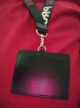 De calidad de lujo, 618 de cuero de la PU de doble tarjeta de conjuntos de manga funda de credencial de identificación claro banco tarjeta de crédito titular de la placa de estudiante de la escuela de oficina