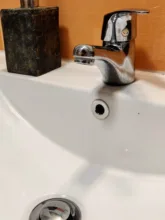 Sink Ceramic-Pots Overflow-Cover Chrome-Basin Round Plastic/copper-Insert 1pcs