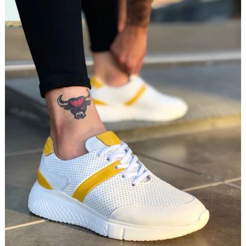 

BOA In Non-Genuine Leather White Yellow Sneakers Men 'S Shoes. 100% Vegan Leather Men Casual Shoes. Shoe, Sneaker Shoe, Van Shoe, Air Shoe, Basket Shoe, Flip Shoe, Trainer Shoe, Chaussure, Laofer Shoe, Gel Shoe, Young