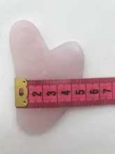 Gua sha-Tabla de piedra de Jade Natural, masajeador de cuarzo rosa, placa Guasha, rascador facial, herramientas para cara, cuello y espalda