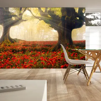 

Wall mural-morning between poppies-150x105 cm