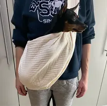 Hecho a mano para mascotas perro al aire libre de viaje bolso de la lona de un solo hombro bolso comodidad de viaje Bolso grande de hombro transpirable