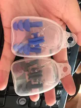 Tapones de oídos para natación suave, funda con pinza para la nariz, protección contra el agua, tapones para la oreja, suministros de buceo de silicona blanda resistente al agua