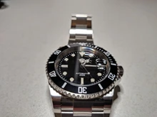 San Martin -Reloj de cuarzo con cristal de zafiro, pulsera de reloj mecánico, automático, con esfera de cerámica y con fecha