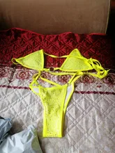 Female Swimsuit Bikini-Set Two-Pieces Rhinestone Bling Women V2064 Lady