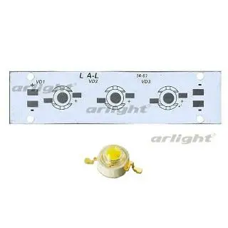 

027693 board 100x25-3е-mono emitter (3x led, 724-67)-1 pc Arlight
