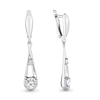 

Silver earrings with cubic zirconia