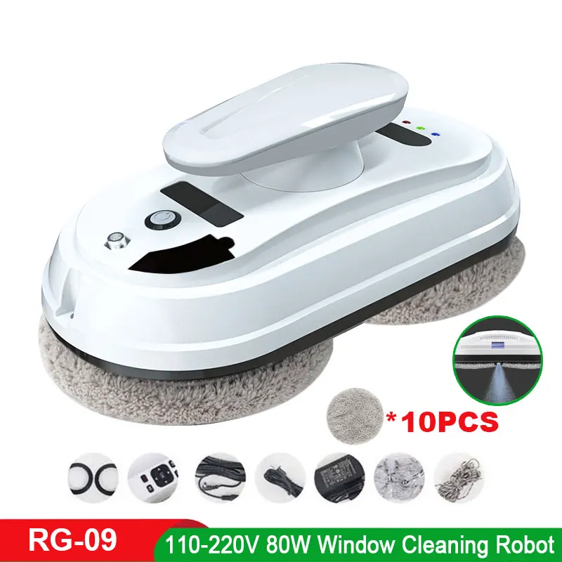 New Water Spray Style Electric Window Cleaning Robot 80W Window Cleaning Robot to Prevent Falling Glass Window Cleaning Machine