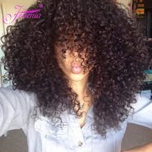 

Curly Hair Wig With Bangs Fringe Bob Human Hair Wig For BlackWomen Brazilian Remy Hair Glueless Full Machine Made Fringe Bob Wig