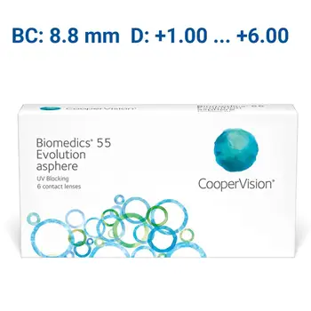 

Contact lenses biomeds 55 evolution (6 lenses), radius: 8.8mm