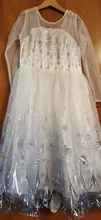 Snow Queen 2 White Girls Elsa Dress for girls Halloween Costume vestidos Christmas Princess