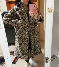 Coats Teddy Bear-Jackets Faux-Fur Leopard Female Long Women Luxury Outerwear Thick Winter