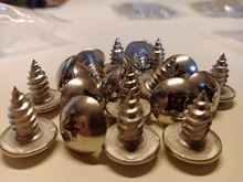 Truss-Head Screw Self-Tapping NINDEJIN 304-Stainless-Steel Phillips Cross-Recessed M3 M4